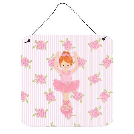 Carolines Treasures Ballerina Red Front Pose Wall or Door Hanging Prints BB5169DS66